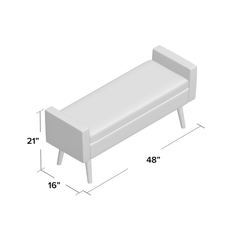 Hashtag Home Mosier Upholstered Flip Top Storage Bench & Reviews Wayfair
